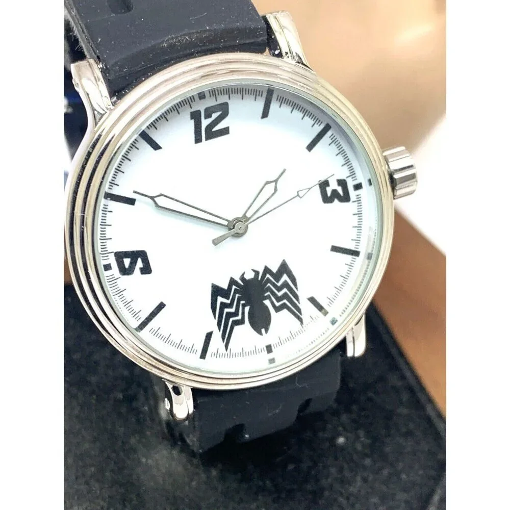 Marvel Men's Watch Spider-Man Avengers WMA000309 Quartz Black Rubber Band 43mm